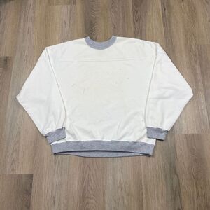 Vintage Guess Sweatshirt Mens XL White USA George Marciano 80s Crewneck Football